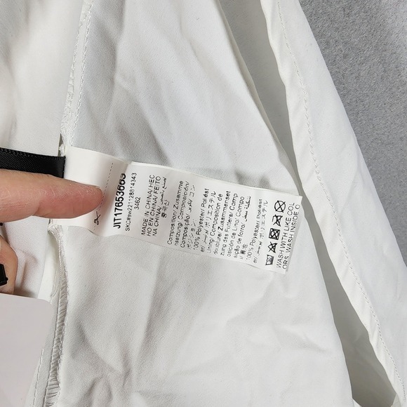 SHEIN X Dress Womens Large White Ruffle Sleeve Tie Back Mini Babydoll Style - Picture 11 of 14